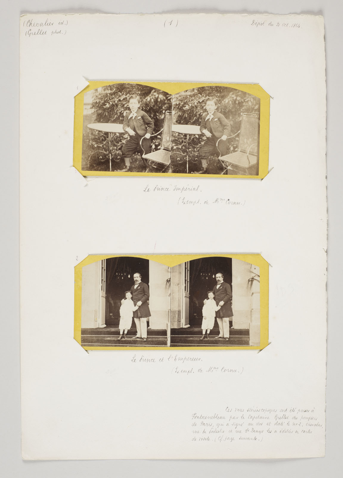 Napoléon III et le Prince impérial, Fontainebleau, 1864 